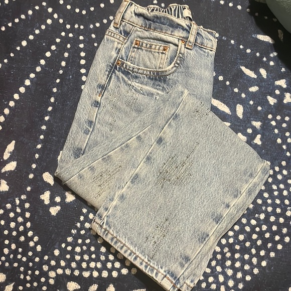 Crystal Embellished Kids Jeans - Picture 1 of 5